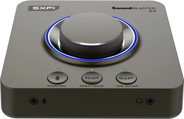 Kartë zëri e jashtme, Creative Sound Blaster X4 (70SB181500000), 24-bit, zezë/gri