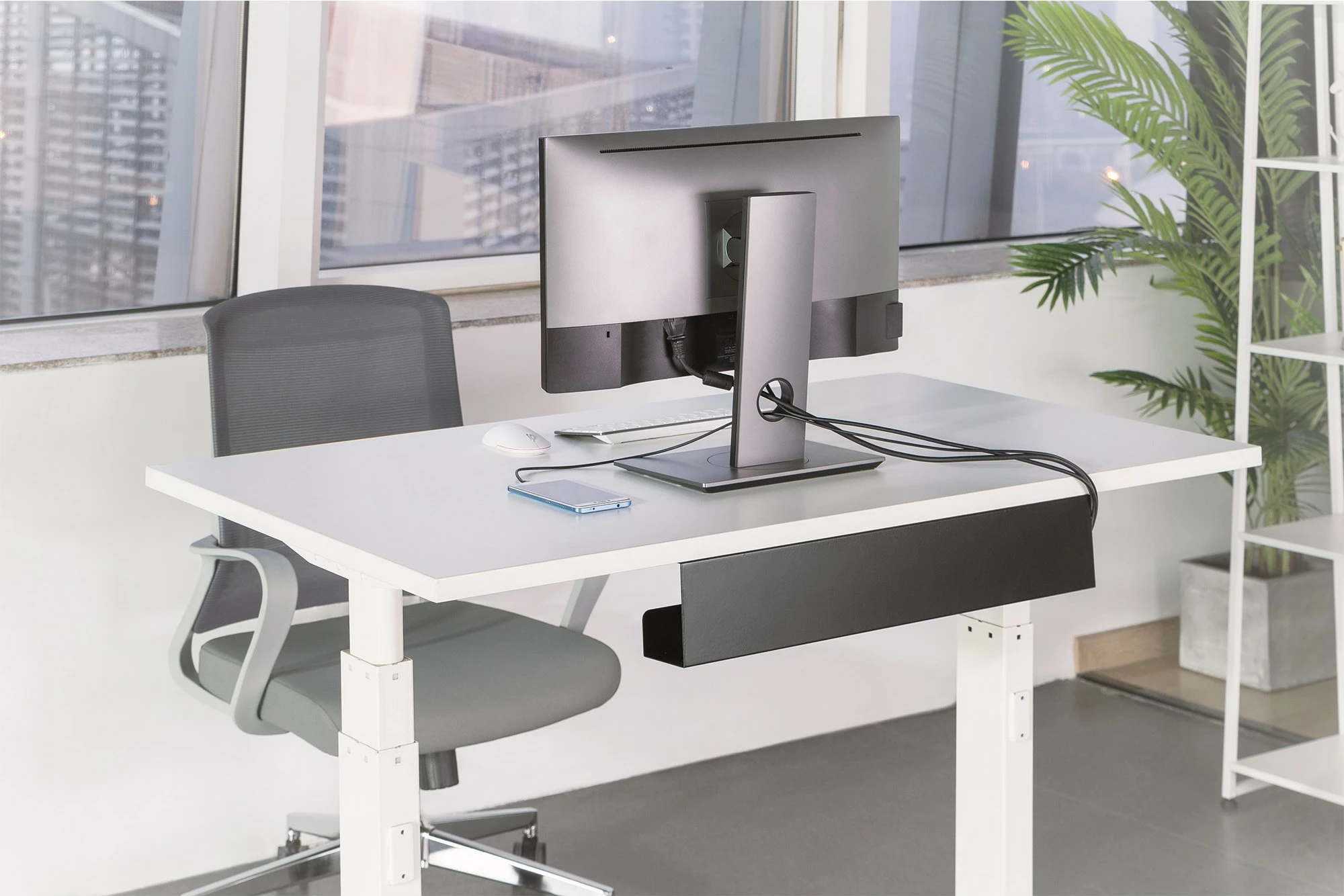 Shirit për kabllo Digitus nën tavolinë, i zi