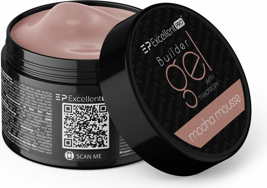 Xhel ndërtues për femra Excellent PRO Thixotropy Mocha Mousse, 15g