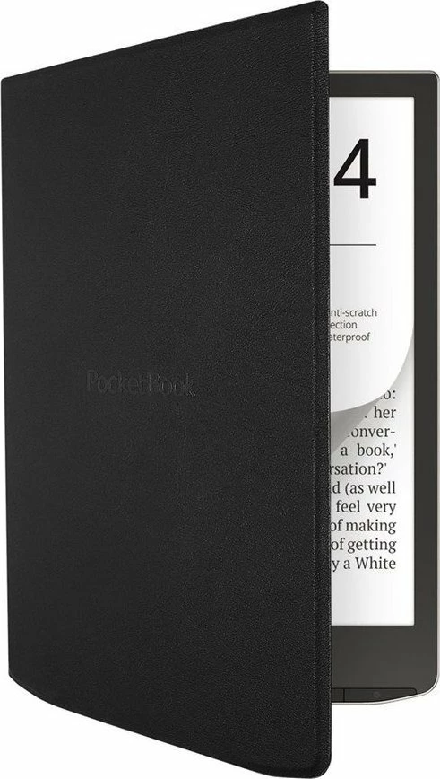 Këllëf flip PocketBook InkPad 4 7.8", me mbyllje magnetike, eko-lëkurë, i zi
