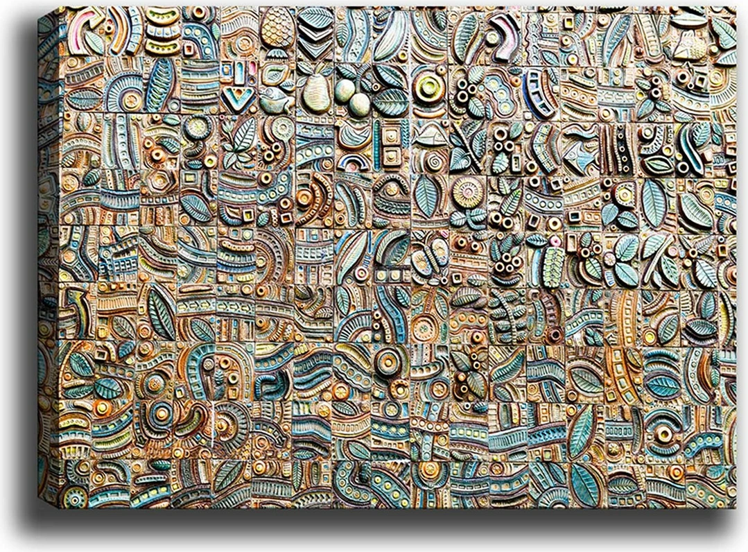 Pikturë dekorative në kanavacë, shumëngjyrëshe, 70x100cm, kornizë druri