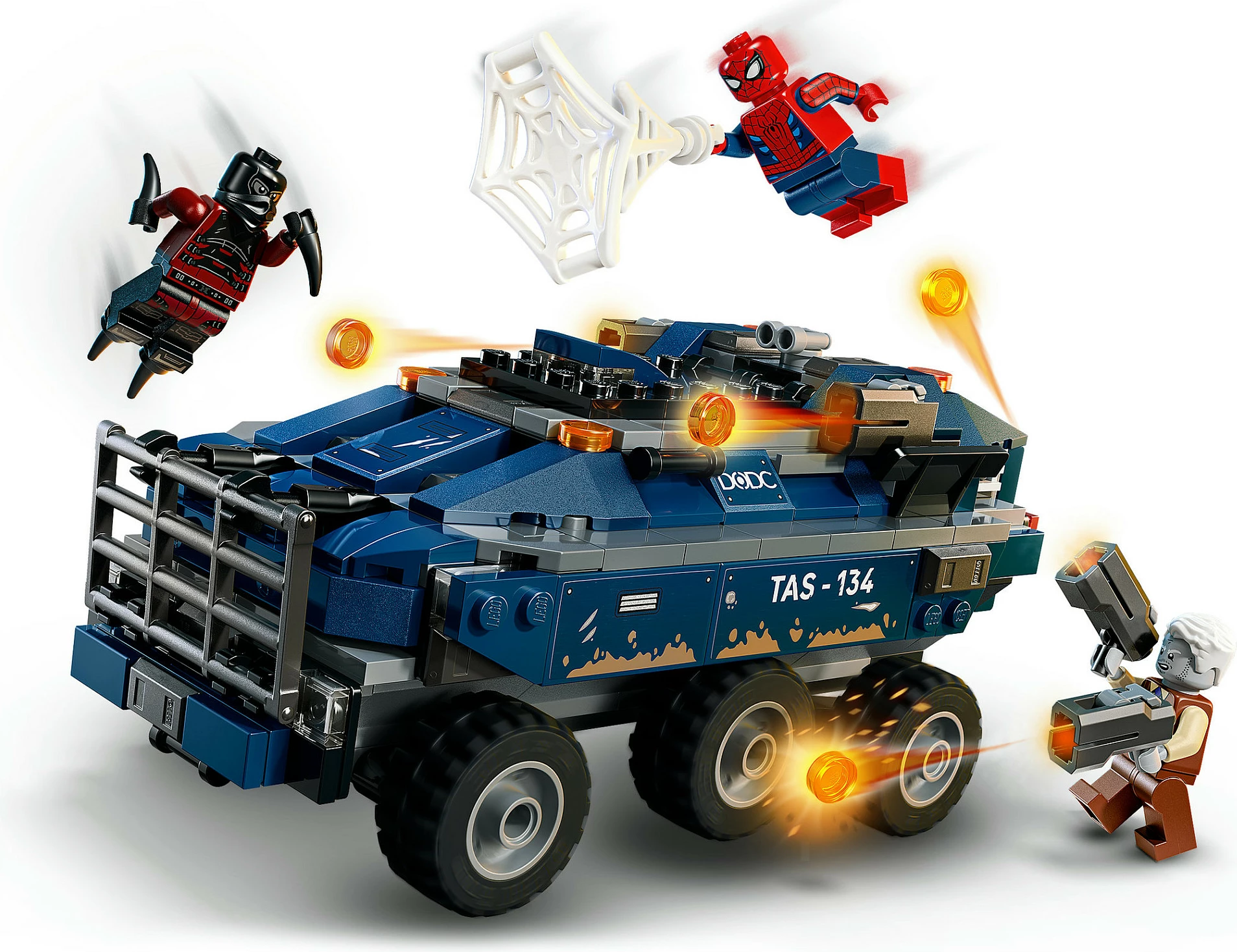 Set ndërtimi LEGO Marvel 76349 Spider-Man Prisoner Transport Chase, 367 pjesë, multikolor