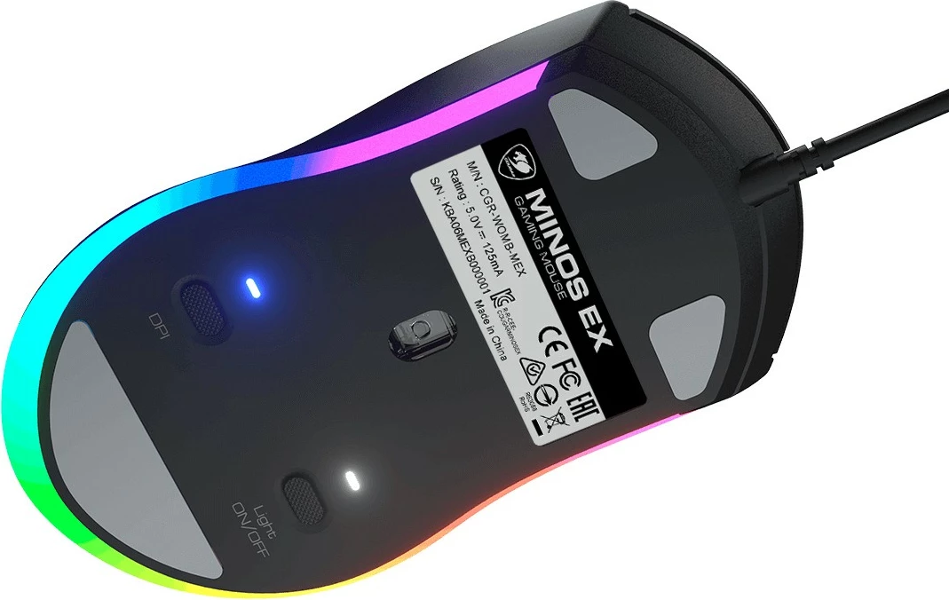 Maus gaming Cougar Minos EX, 6400 DPI, RGB, i zi