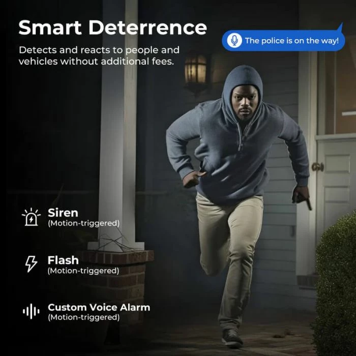 Kamerë sigurie e jashtme Wi‑Fi IMILAB EC6 3K, 360°, AI detektim person/automjet, audio dy‑drejtimësh, IP65, WiFi 6 2.4GHz, e bardhë