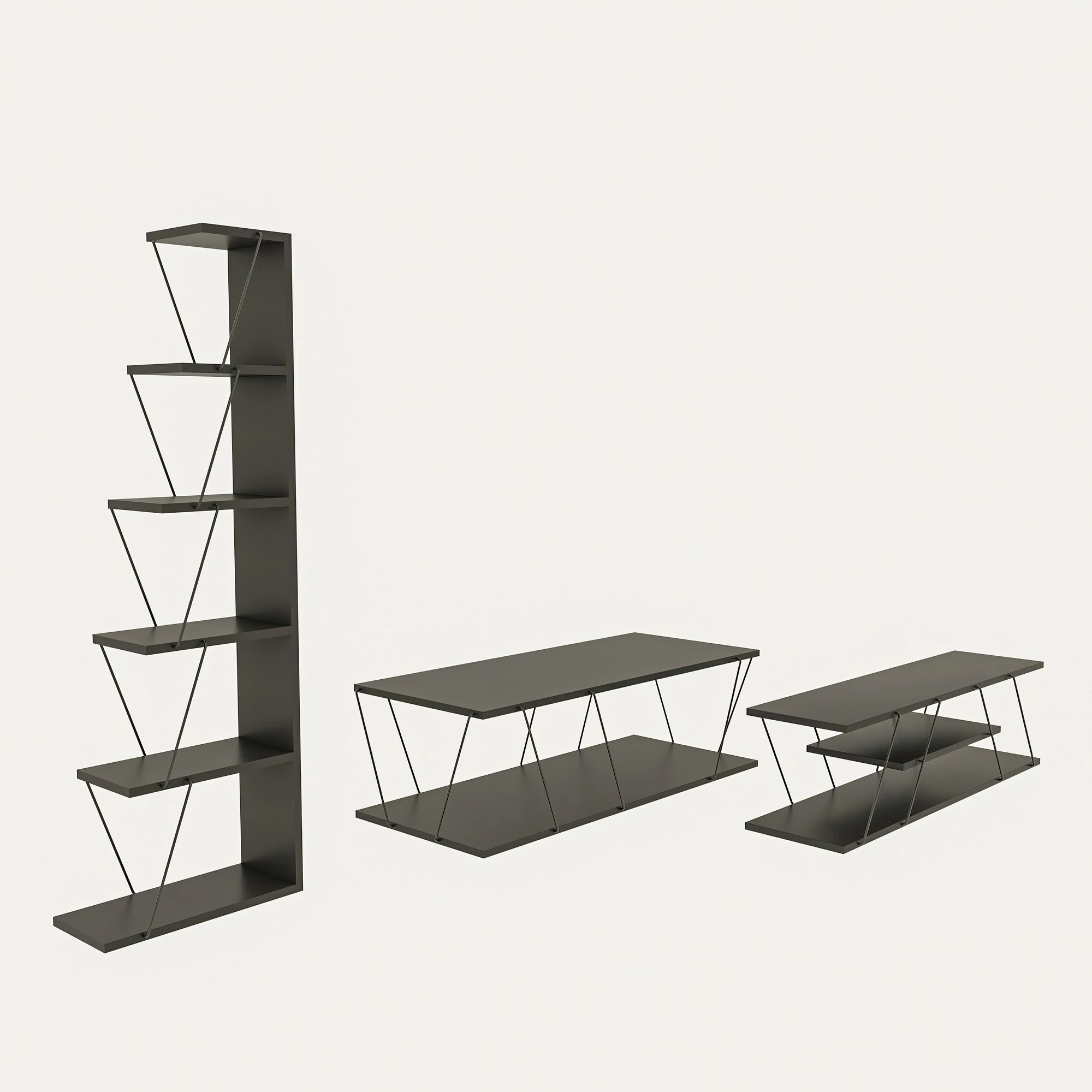 Set mobiljesh për dhomë dite, Epsilon, antracit/zi