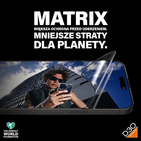 Xham mbrojtës PanzerGlass Matrix Ultra-Wide-Fit për iPhone 15 Pro Max me pozicionues