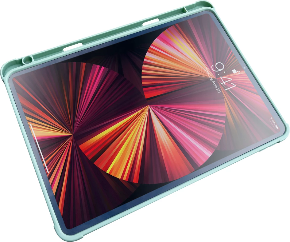 Mbështjellës tablet Hurtel për iPad Pro 12.9'' 2021/2020, me qëndrim, e gjelbër