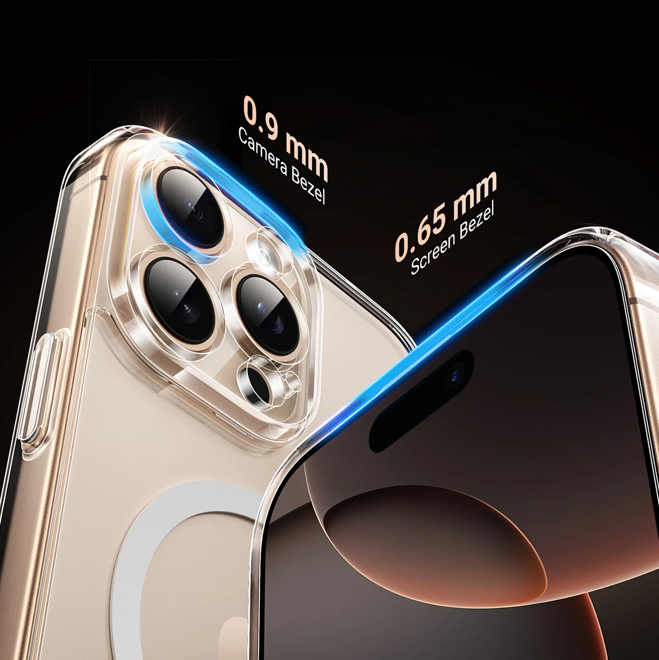 Mbështjellës Ugreen Classy Clear Magnetic për iPhone 16 Pro, MagSafe, Transparent