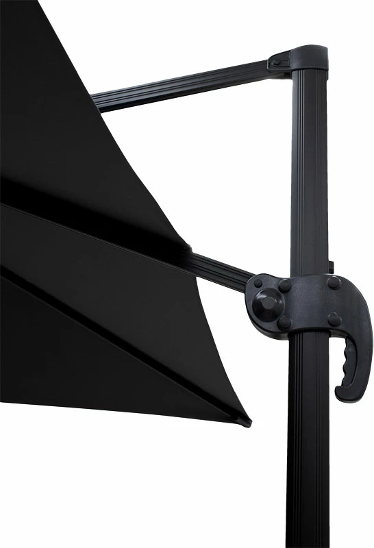 Ombrellë profesionale e varur, rotacion 360 shkallë, Raffaella,, alumin, 3x3m, antracit