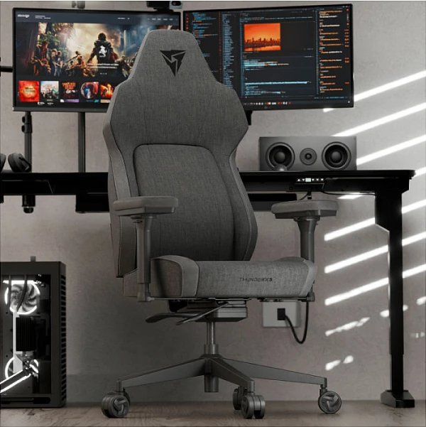 Karrige gaming ThunderX3 CORE Loft, ergonomike, gri e errët
