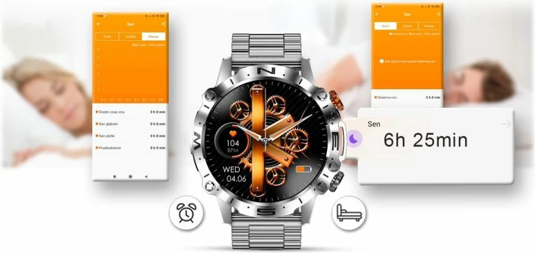 Smartwatch Gravity për meshkuj, e zezë