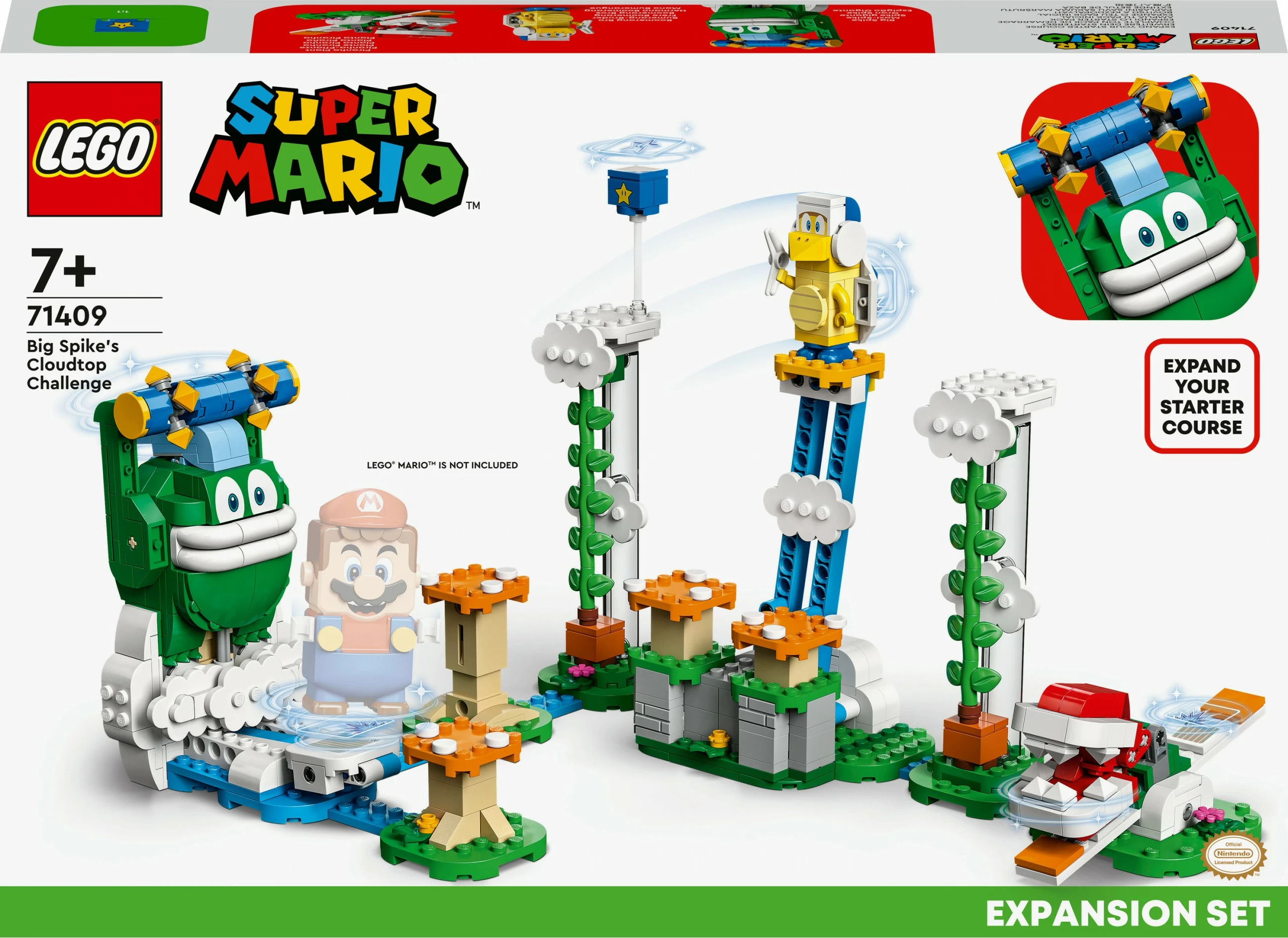 Set ndërtimi LEGO Super Mario 71409 Maxi-Spikes Wolken-Challenge, 540 pjesë, shumëngjyrësh