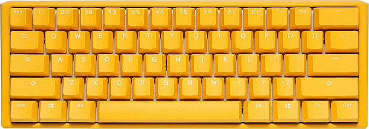 Tastierë gaming Ducky One 3 Yellow Mini, RGB LED, MX-Red, e verdhë