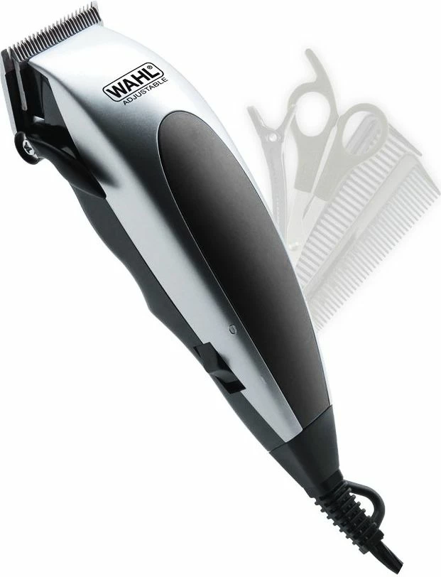 Makinë rroje Wahl Home Pro Clipper 09243-2216, me kabllo, 1–25 mm, set 22 copë, argjend