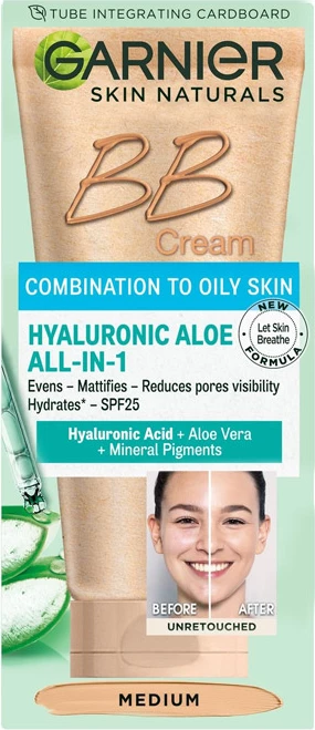BB Cream për Lëkurë Mix/Oily Garnier, Ngjyra Medium