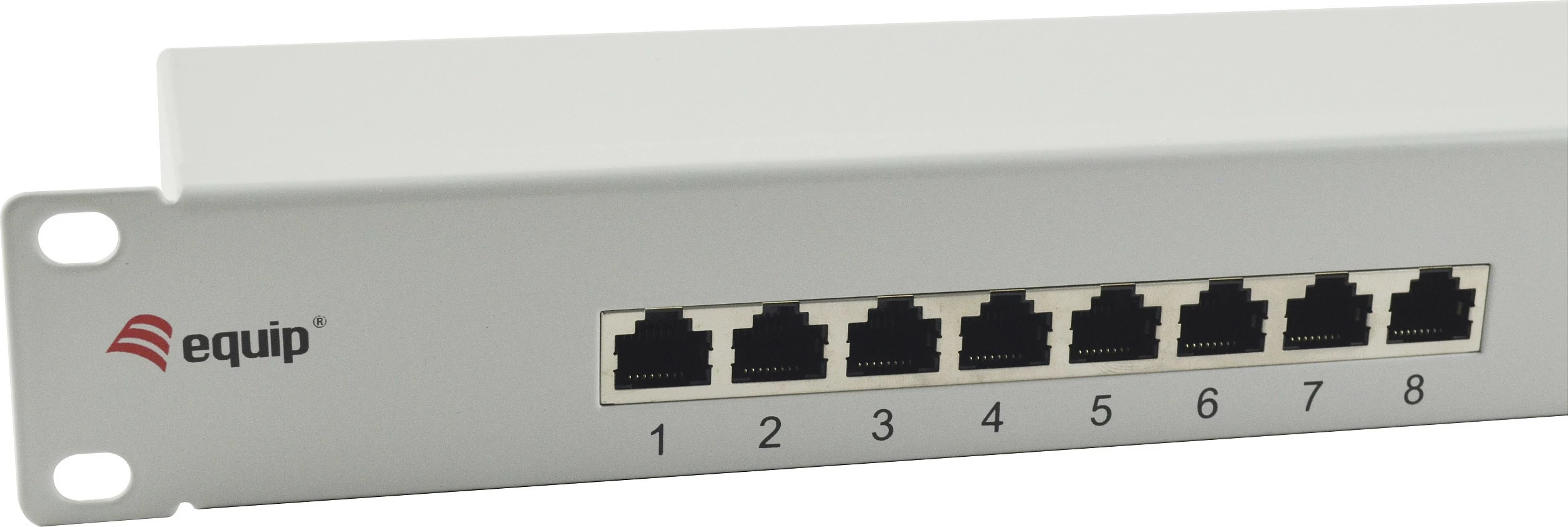 Patch panel rrjeti Equip 16-portë Cat6, 1U, rack, gri