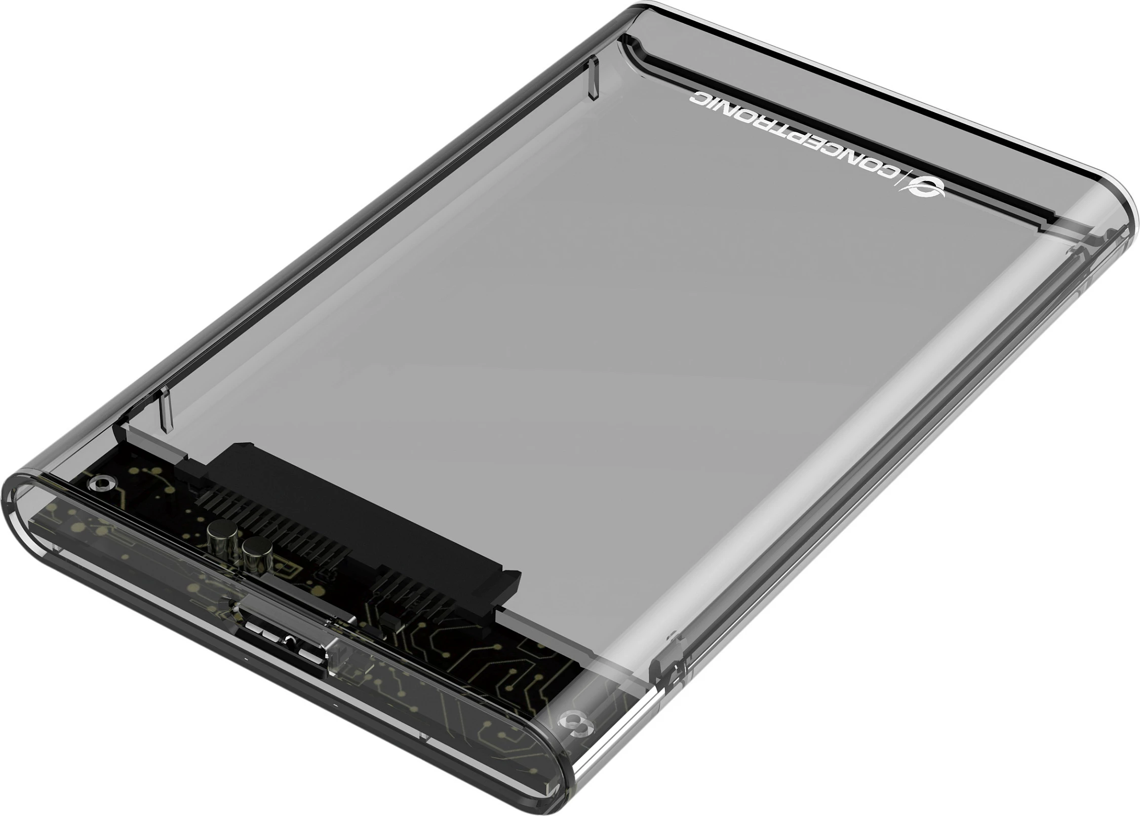 Kasë eksternale Conceptronic për HDD/SSD 2.5" SATA, USB 3.2 Gen 1 5Gbps, transparente