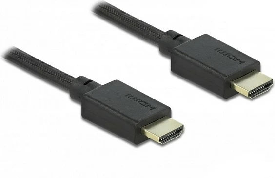 Kabllo HDMI DeLOCK High Speed 2.5 m, 48 Gbps, 8K 60Hz, eARC, HDR, e zezë