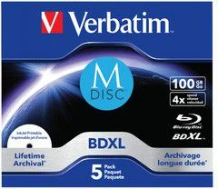 Disk BD-R Verbatim M-Disc BDXL 43834 100GB 4x, 5 copë