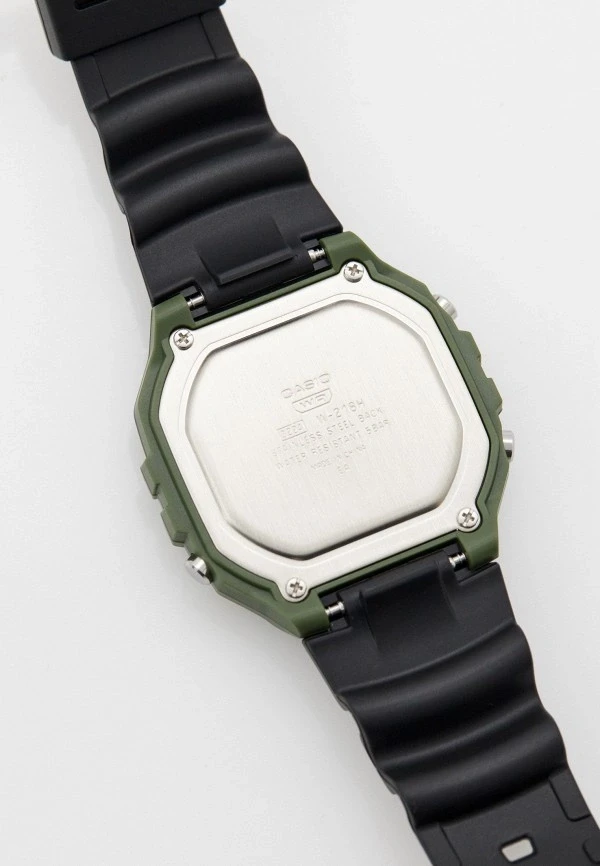 Orë dore Casio W-218H-3AV, e zezë/gjelbër