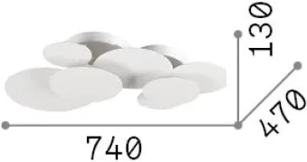 Ndriçues tavanor Cloud pl d74