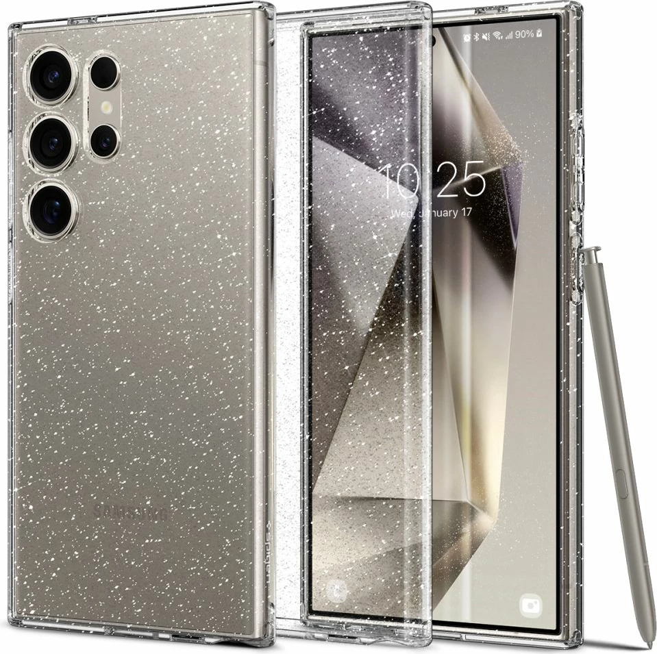 Mbështjellës Spigen Liquid Crystal për Samsung Galaxy S24 Ultra, Transparent me shkëlqim