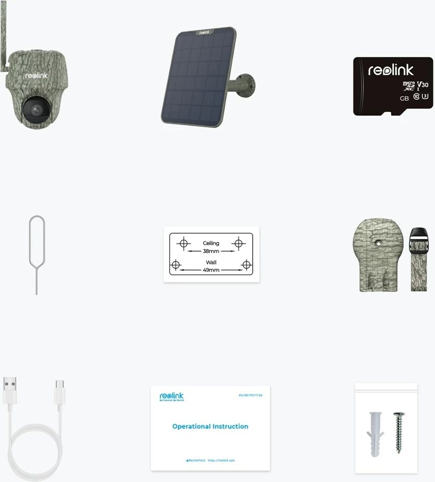 Kamerë Reolink Go Series G450 me Panel Diellor, 4K 4G LTE, 32GB, me ngjyrë kamuflazh