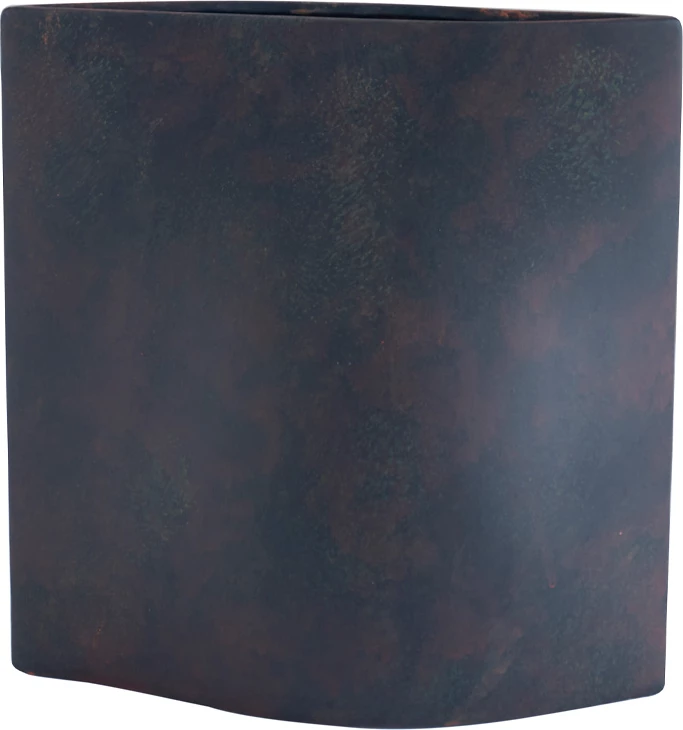 Vazo dekorative Ariadne, qeramike, ngjyrë antracit-kafe, 35x20x35cm