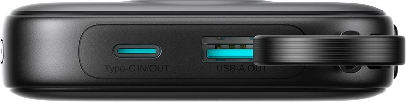 Powerbank Joyroom JR-PBF17 10000mAh 22.5W me kabllo USB-C të integruar + kabllo USB-C 25cm, e zezë