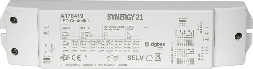 Kontroller LED Synergy21 EOS 10 ZigBee, 2-kanal, 50W, CCT