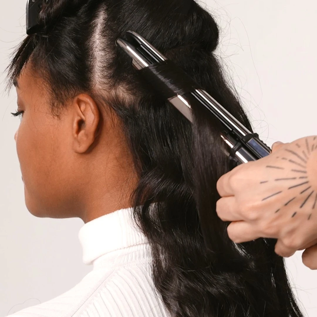 Hekur për drejtuar flokët BaBylissPRO ELIPSIS3000, Ngrohës, i Zi, 55 W