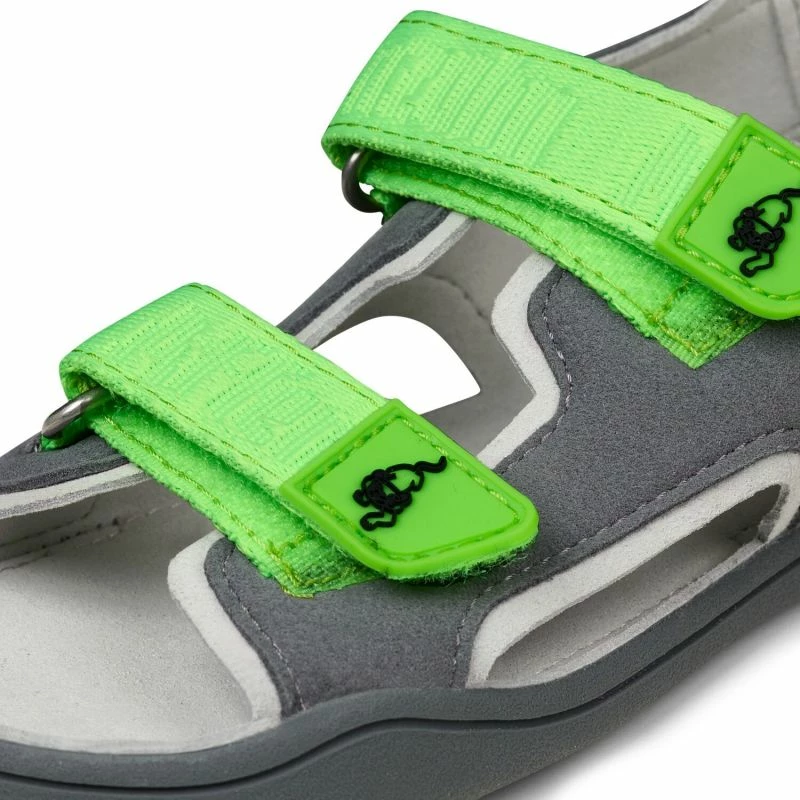 Sandale për fëmijë Affenzahn, të gjelbra dhe të hirtë