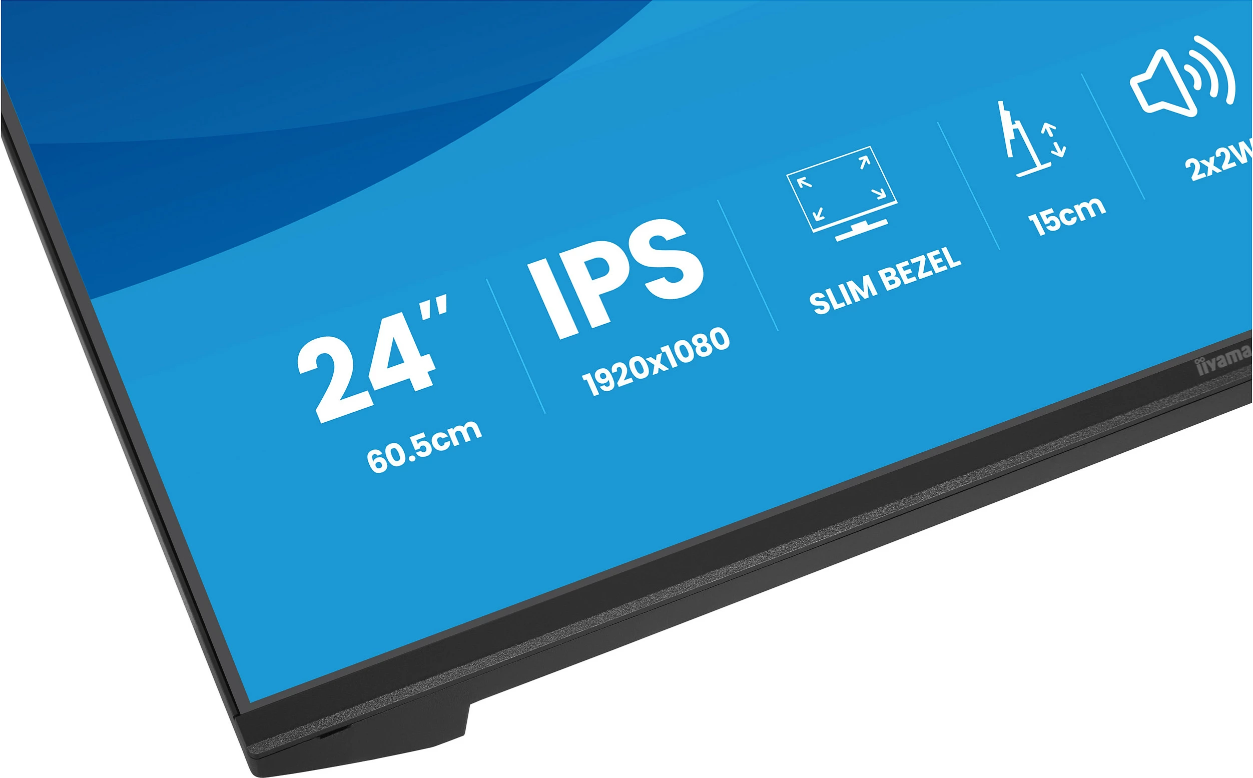 Monitor iiyama ProLite XB2491HS-B1, 24" IPS, Full HD 1920x1080, FreeSync, altoparlantë, i zi