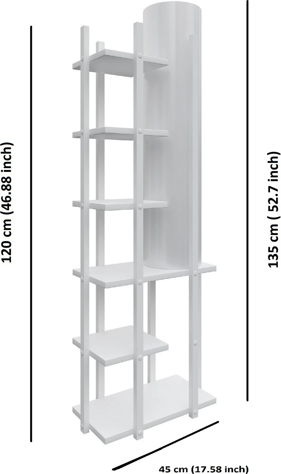 Llambë dyshemeje Opviq, Moda Dor, e bardhë, 135cm