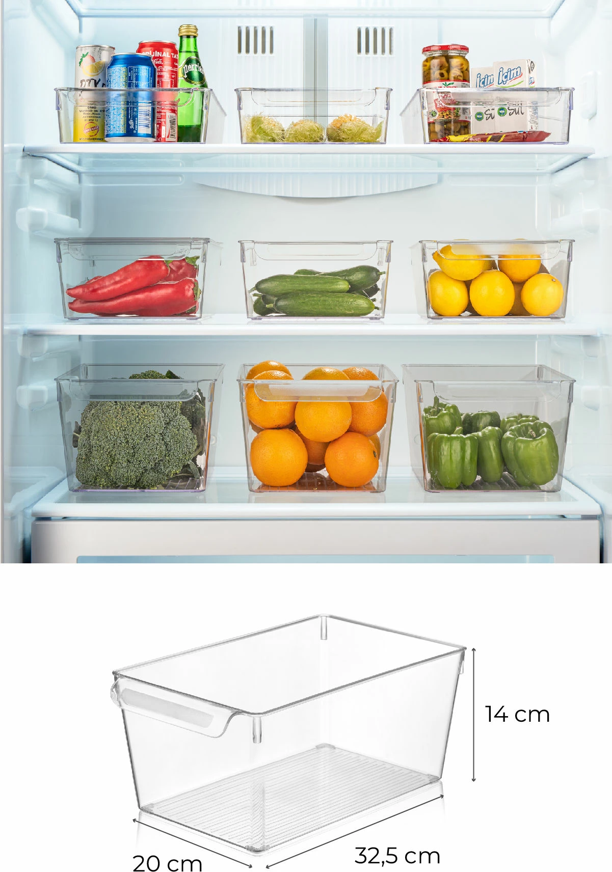 Set organizues për frigorifer (3 copë), Hermia Concept, 728