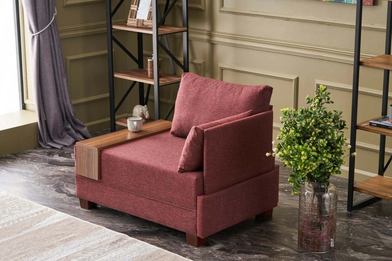 Karrige një vendëshe Fly Right, ngjyrë e kuqe e errët (claret red), Atelier del Sofa