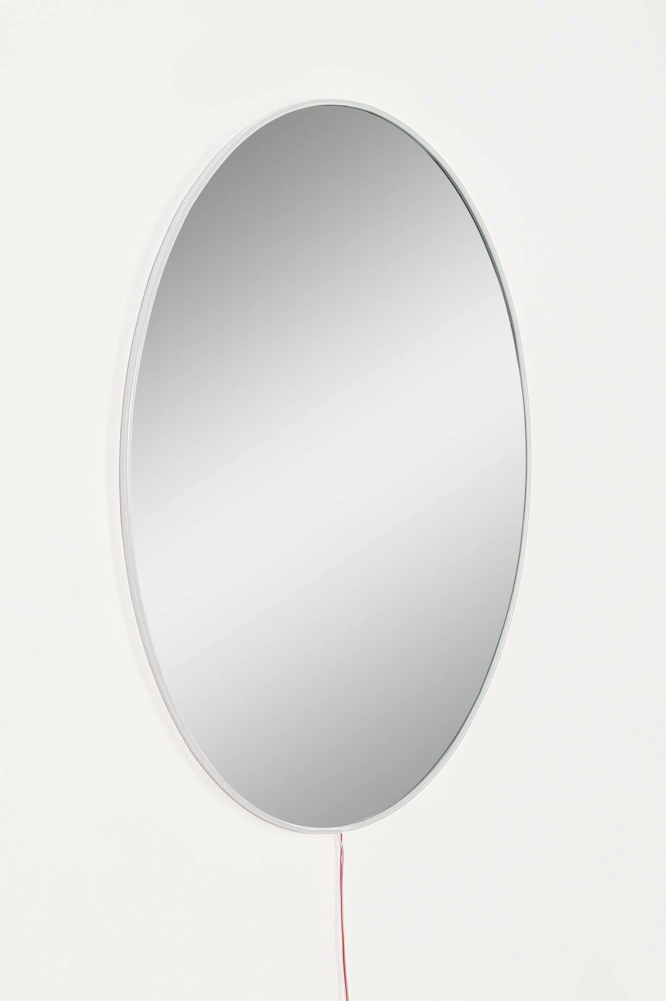 Pasqyrë ovale me ndriçim LED, ngjyrë e bardhë, 30x40cm