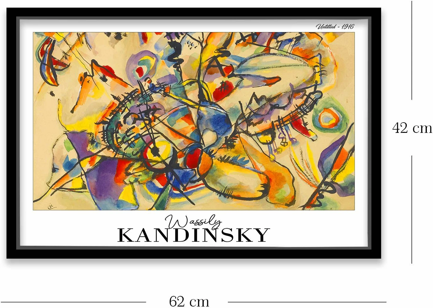 Pikturë dekorative me kornizë, Wallity, 4262SYHKANDINSKY-025