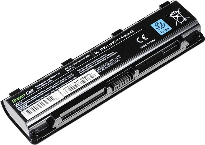 Bateri laptopi Green Cell PA5109U-1BRS, për Toshiba Satellite C50/C50D/C55/C55D/C70, 11.1V 4400mAh, e zezë