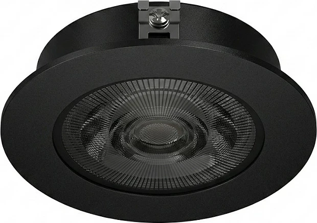 Spot LED tavanor i futshëm Synergy21 Helios, dritë neutral e bardhë, i rrumbullakët, i zi