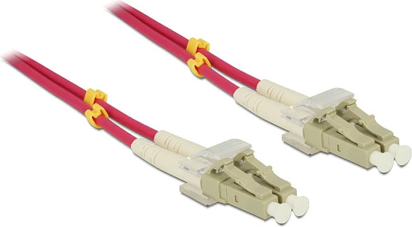 Kabllo fiber optike DeLOCK LC-LC OM4, 10m, multimode, full duplex, vjollcë