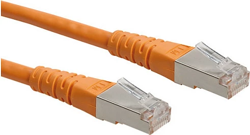 Kabllo rrjeti ROLINE Patch Cord Cat6 S/FTP, 3 m, RJ-45, portokalli