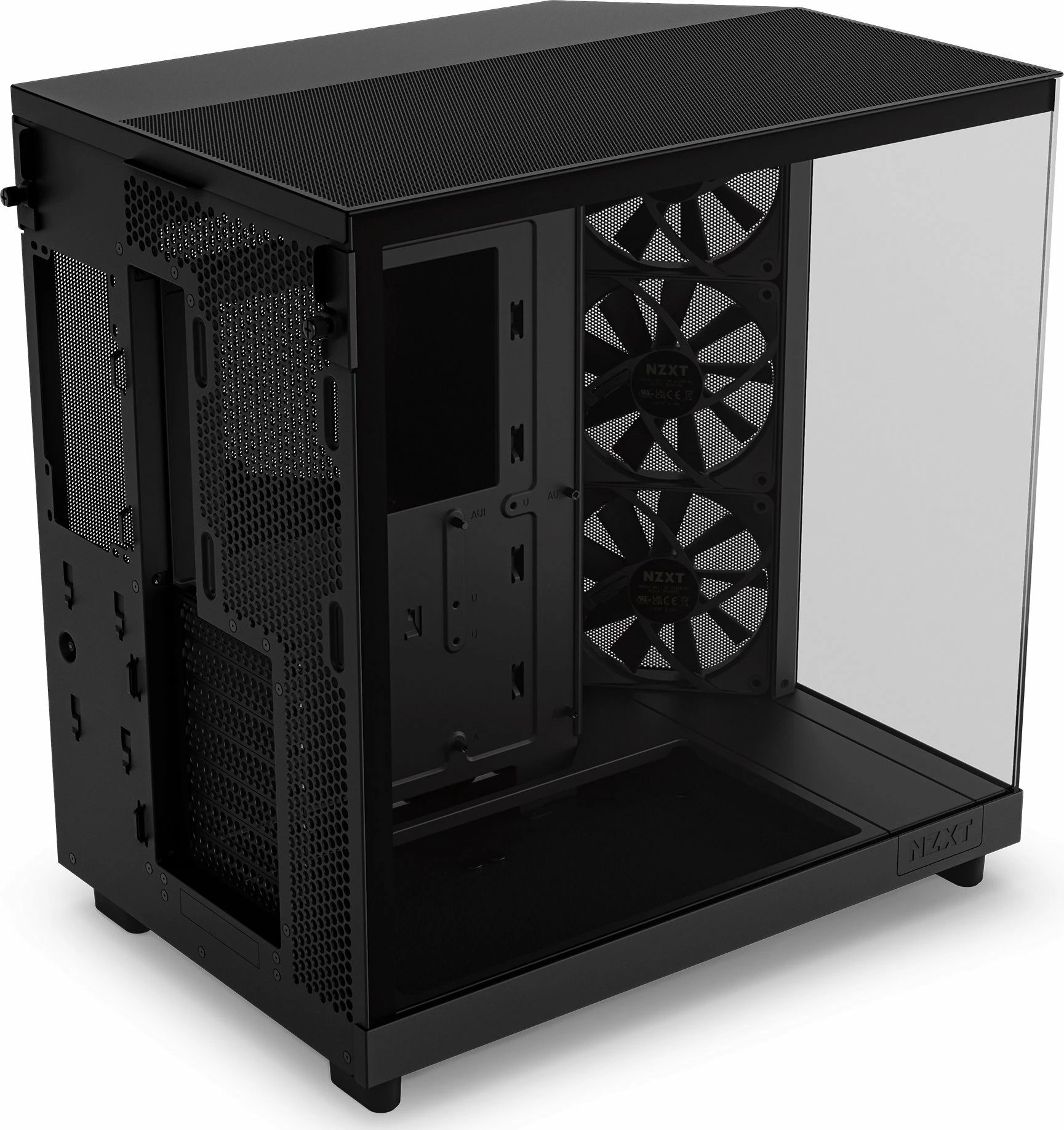 Kasë NZXT H6 Flow CC-H61FB-01 Midi Tower për ATX/Micro-ATX/Mini-ITX, e zezë