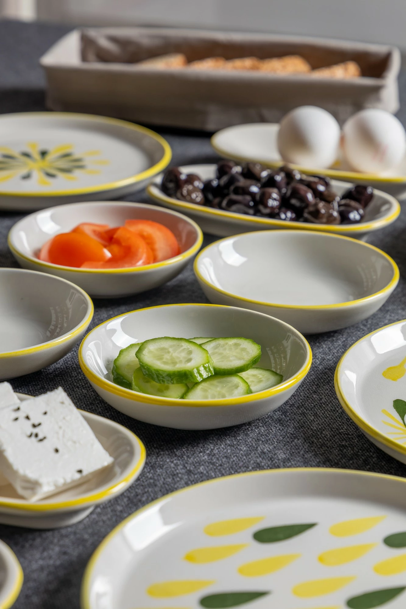 Set mëngjesi 14 pjesësh, Hermia Concept, ngjyrë e gjelbër, YSLNKT-14