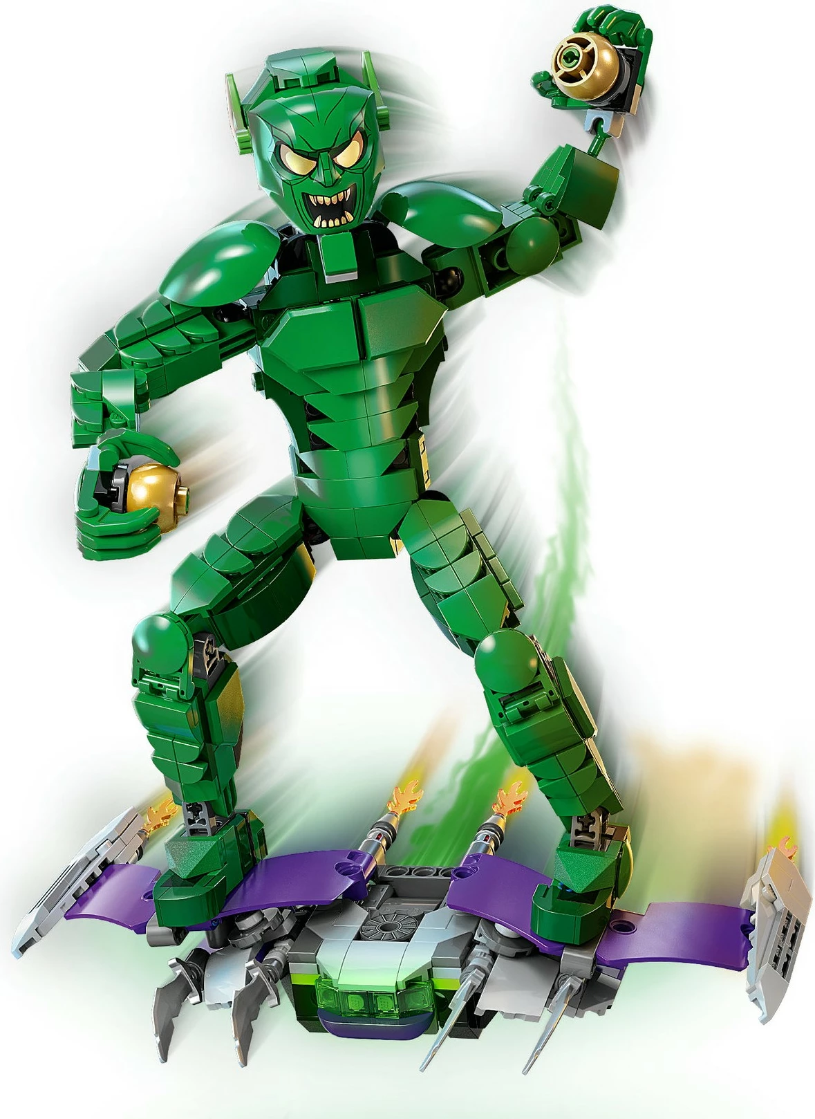 Set ndërtimi LEGO Marvel Green Goblin 76284, figurë ndërtuese, shumëngjyrëshe
