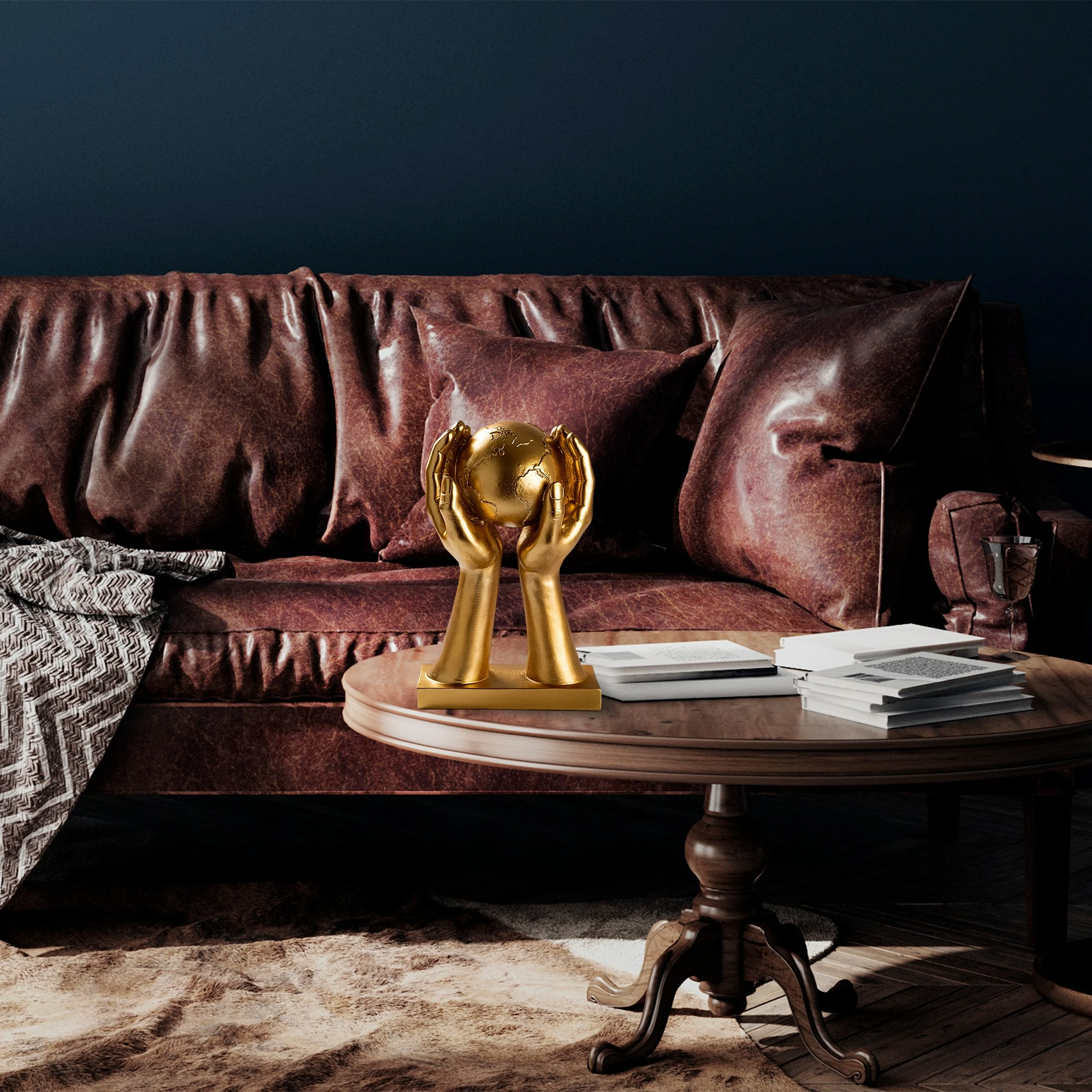Objekt dekorativ Aberto Design, Global, ngjyrë ari