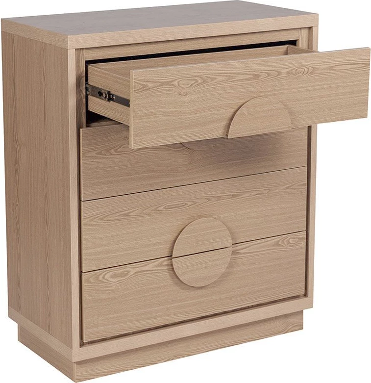 Komodë AXIS me 4 sirtarë, ngjyrë natyrale, 80x40x94