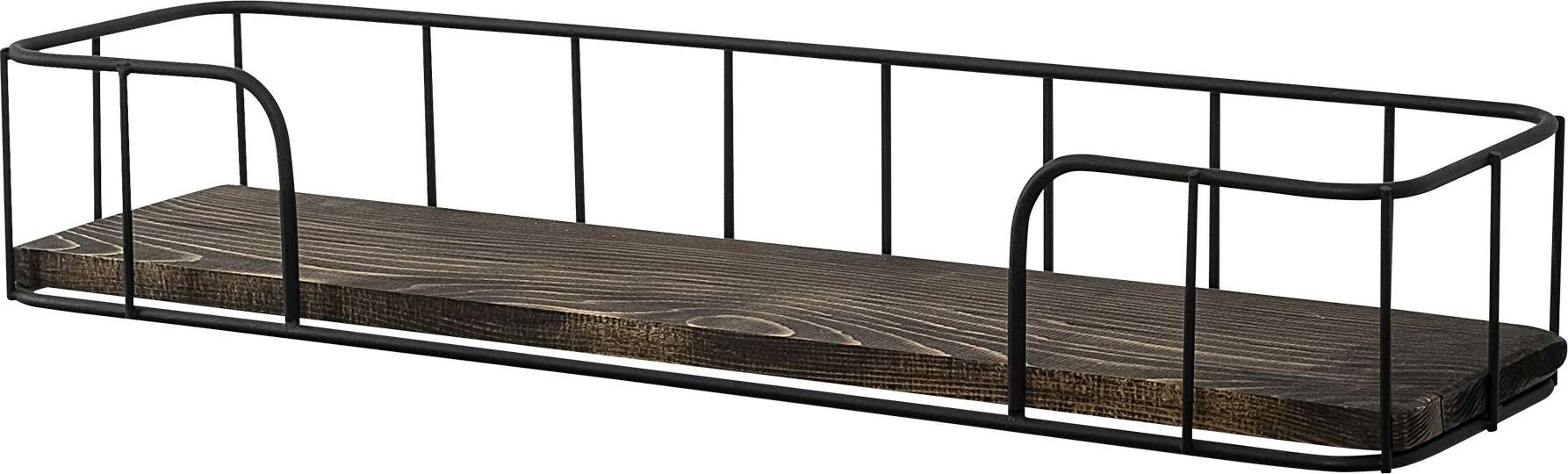 Raft muri industrial Hanah Home, ngjyrë e zezë dhe arre e errët, Syringa