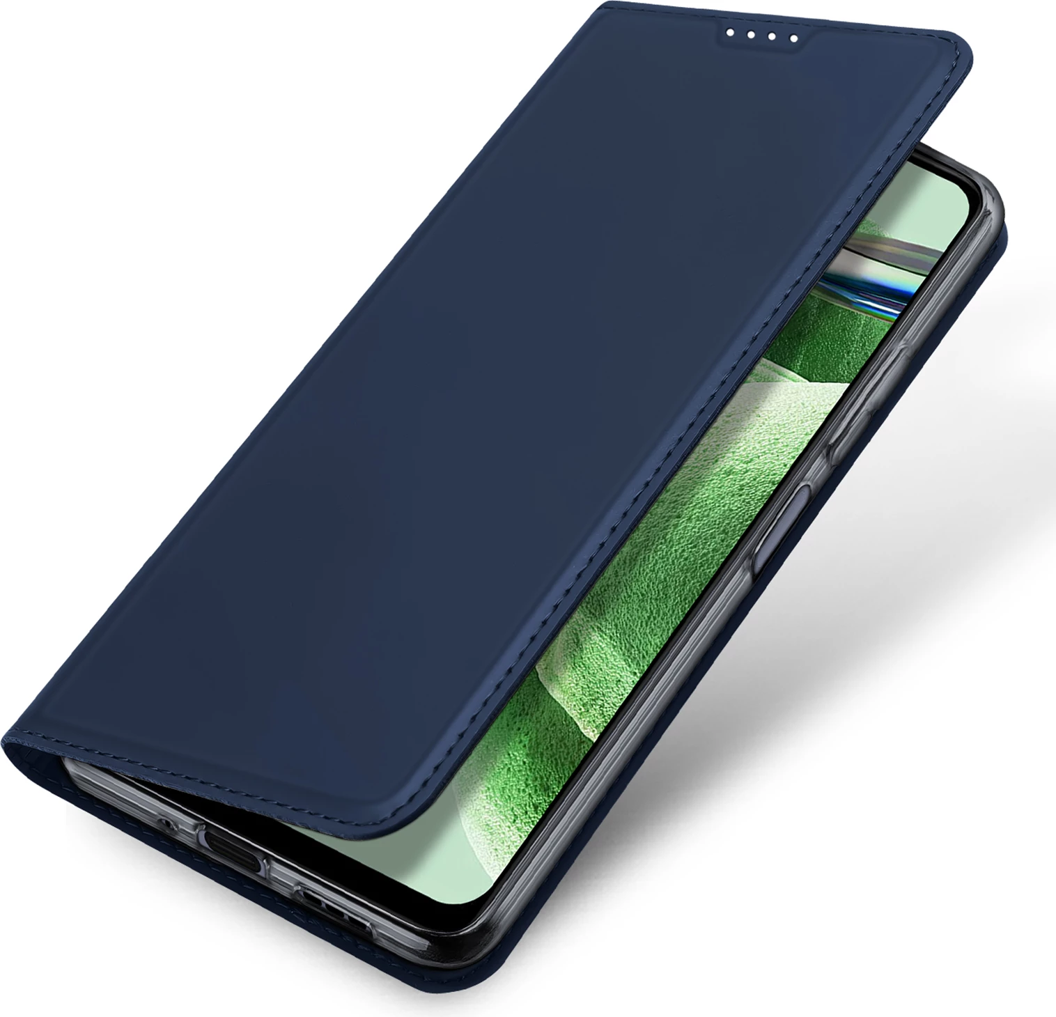 Mbështjellës Dux Ducis Skin Pro për Xiaomi Redmi Note 12 Pro+, me kapak, xhep për kartelë, funksion stand, kaltër