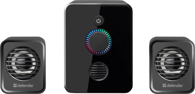Kasë altoparlantësh Defender V12 2.1, 11W, USB, LED, e zezë